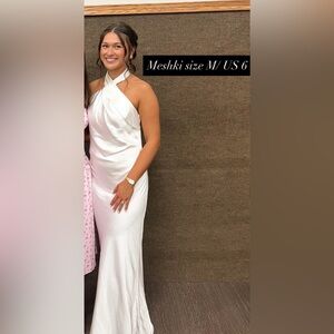 Meshki Halter Neck White Dress